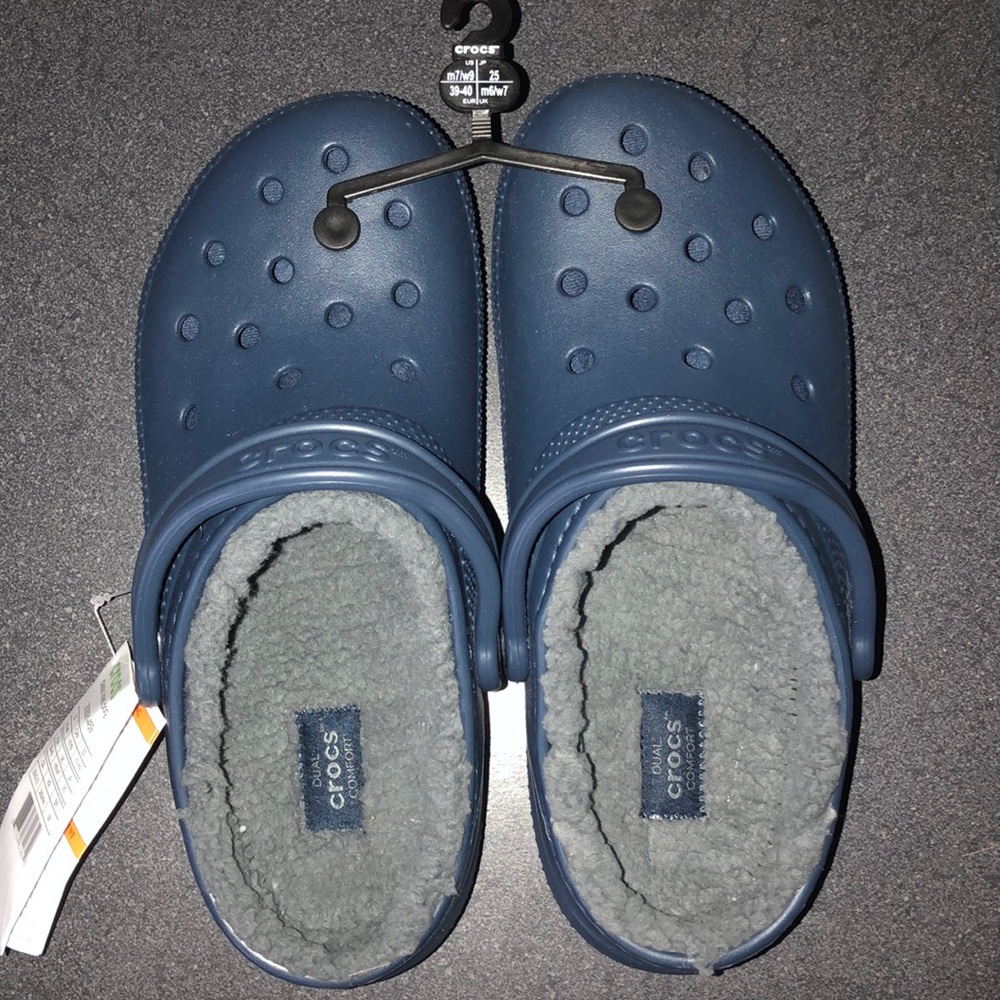 Brand new fuzzy crocs